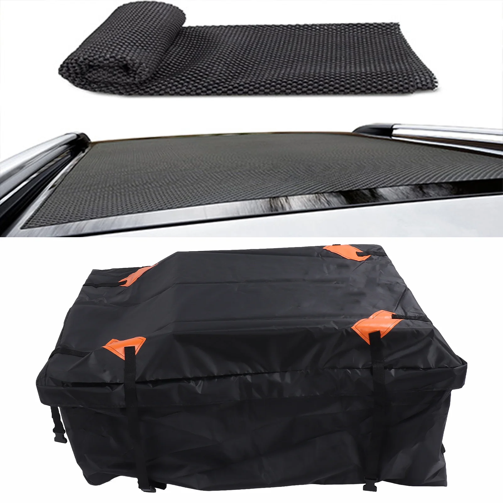 

425L Waterproof Car Roof Bag Oxford Cloth Car Rooftop Cargo Carrier Roof Bag with Anti Slip Mat Car Roof Bag Cargo Carrier Bag