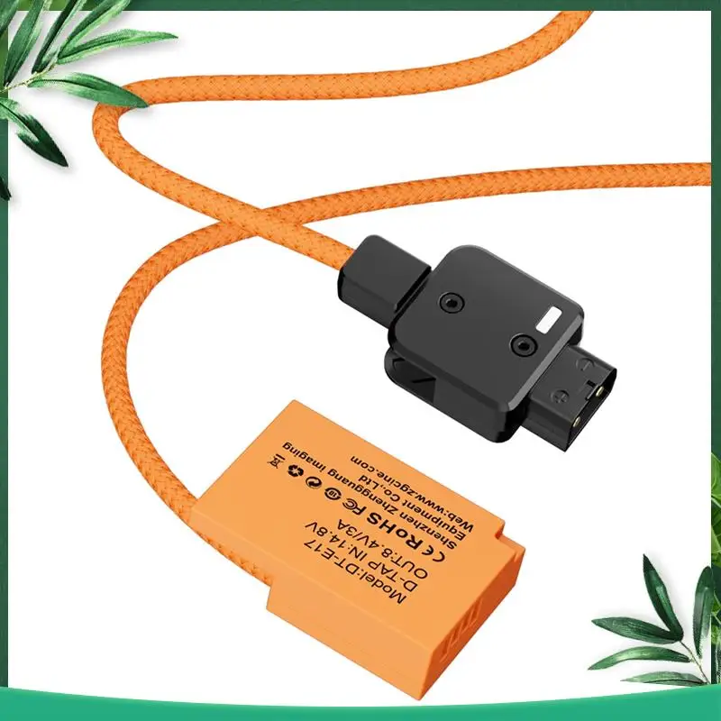 

(НОВИНКА) D-TAP-E17 Фиктивная батарея с плетеным проводом, аксессуар для соединителя постоянного тока для камеры Canon R50 R8 R1 M6 2 R10 200D