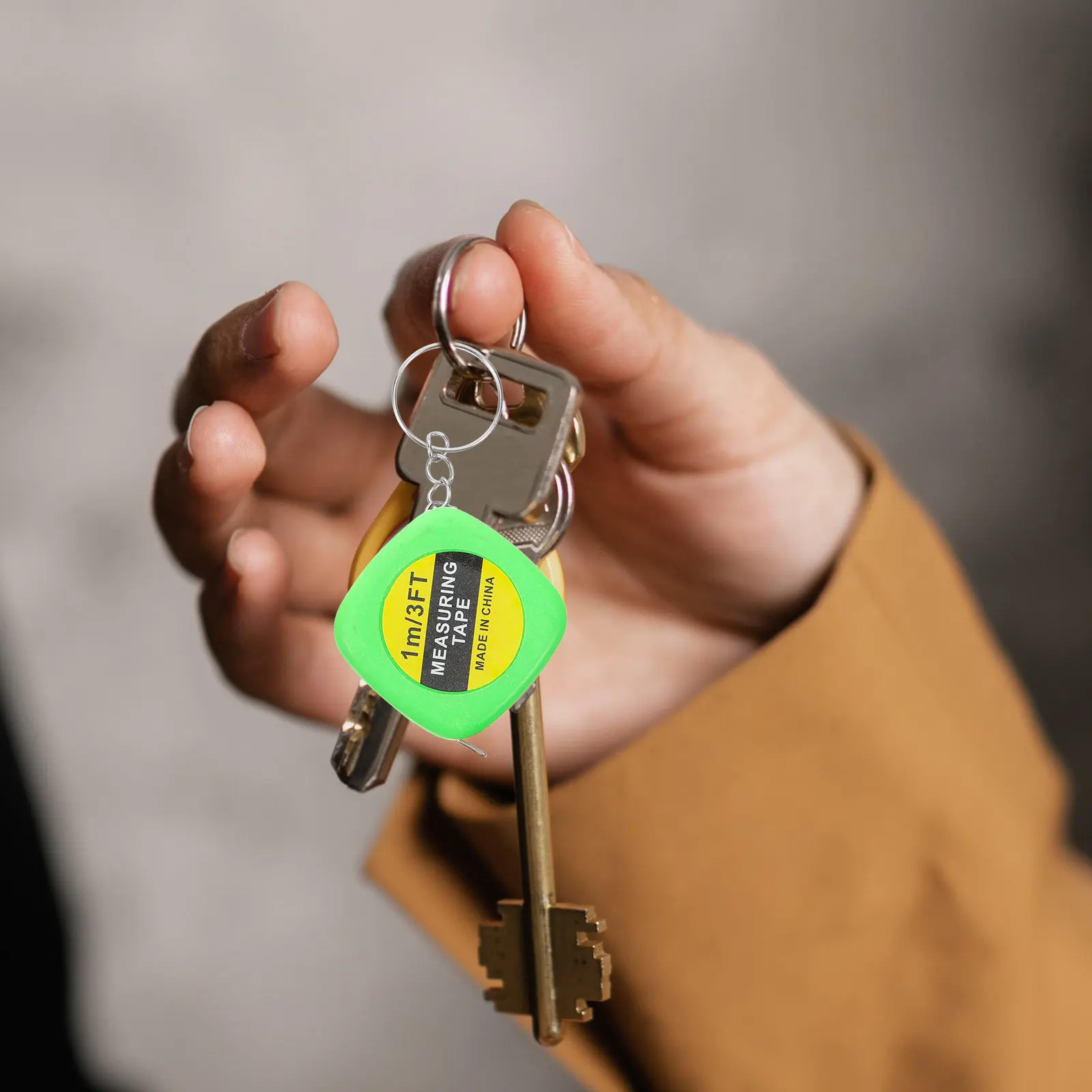 12Pcs Tape Measure Keychain Portable Mini Automatic Measuring Tape Tool High Precision Stable Lock Retractable for Home Outdoor