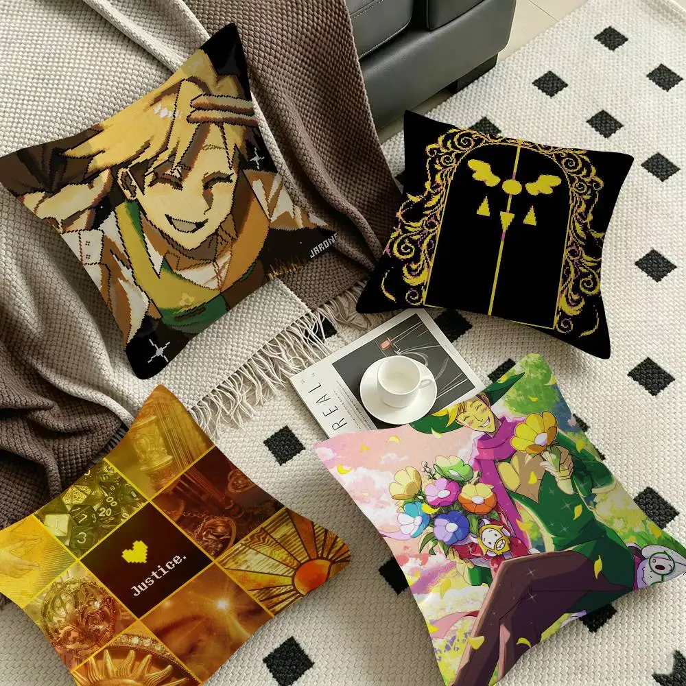 GAME YELLOW DELTARUNE icon  Decorative Pillowcase Square Pillowcase Home Office Decorative Cushion Cover