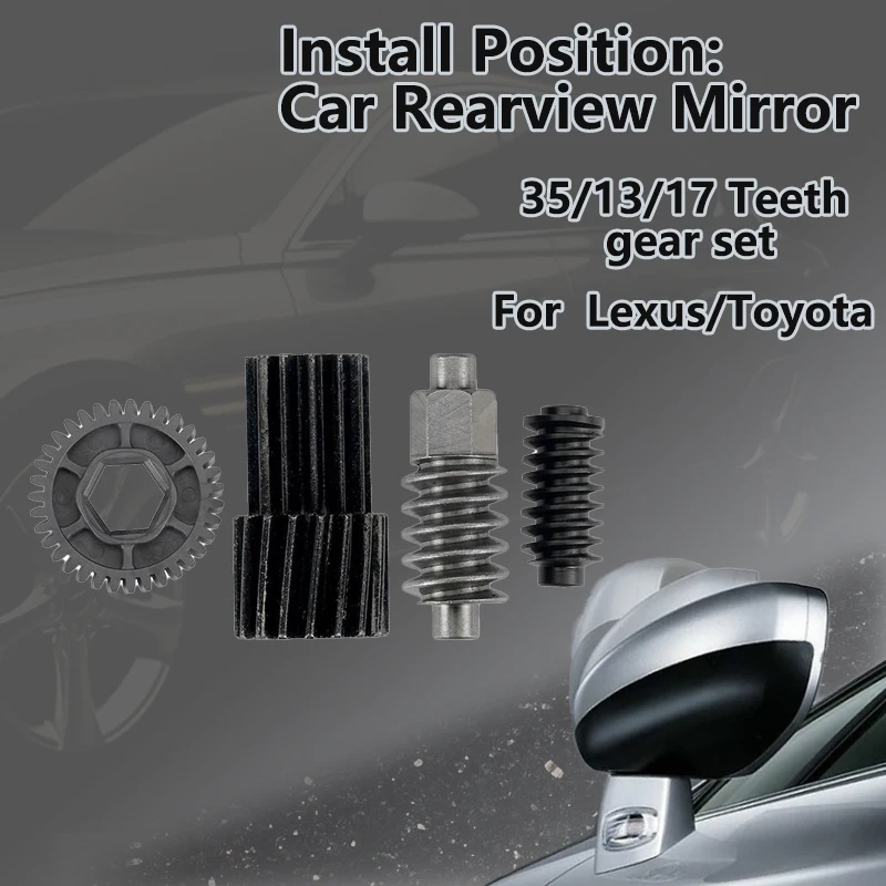 

AZGIANT Car Power Fold Mirror Motor inner 35/13/17T gear For Toyota Crown MK12 2003-2008/Lexus LS430 UCF30 2001-2006 durable kit
