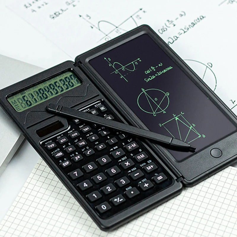 Scientific Function Calculator With Writing Tablet Functions Engineering Financial Calculator For School Students Office