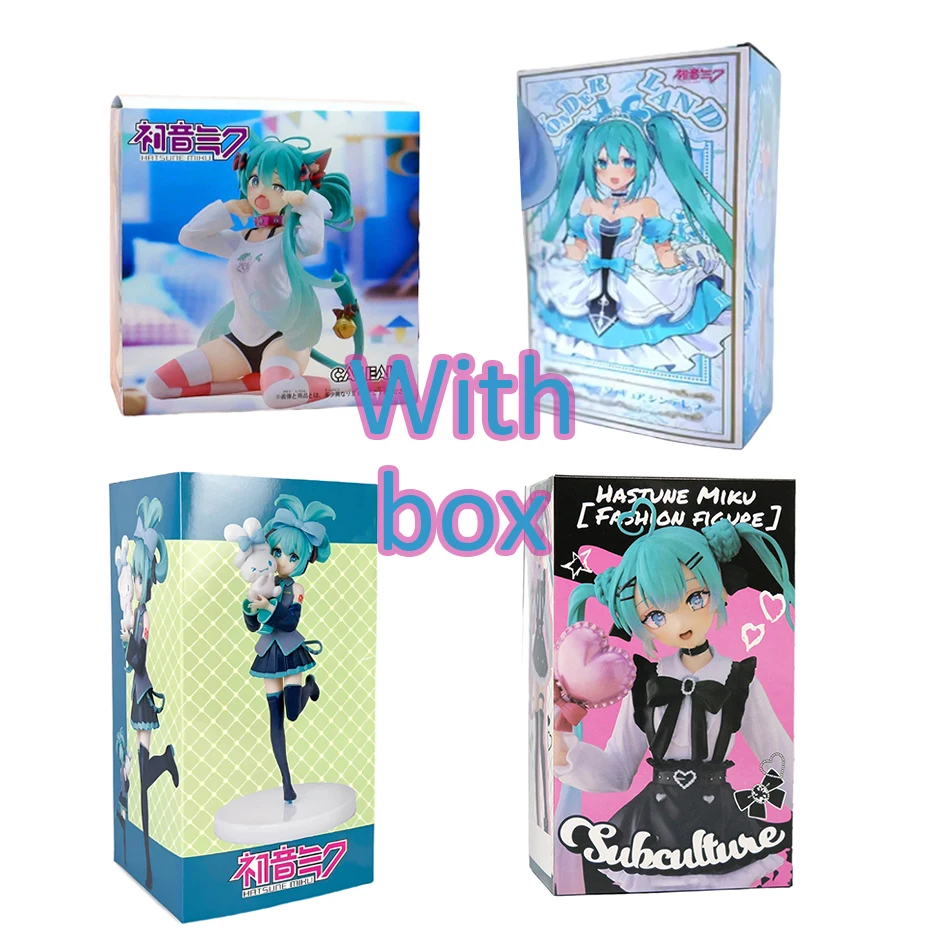 12-22cm Miku Anime Figure Desktop Cute Cinnamoroll Hatsune Kwaii Style Anime Figure Toys PVC Model Collector Doll Birthday Gifts image 2