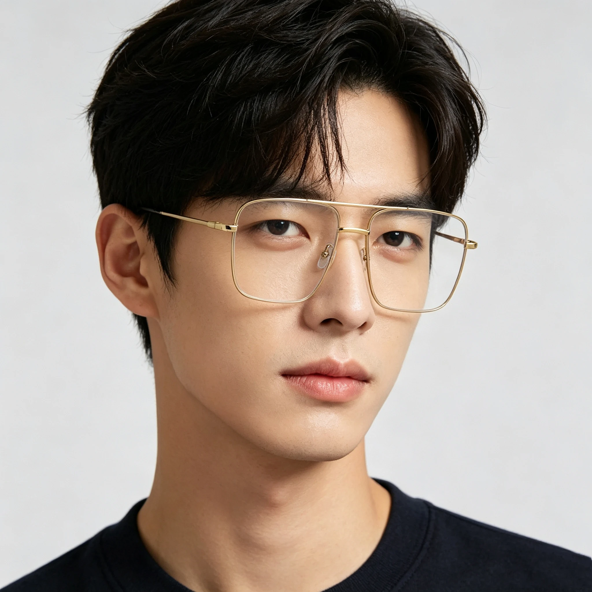 Square Anti Blue Light Eyeglasses For Men Women Lightweight Metal Frame Clear Lens Optical Eyewear Computer Office Daily Screen