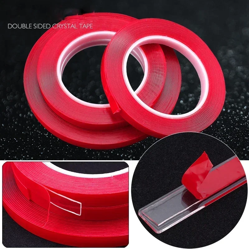 1 مجموعة شفافة نصائح كاذبة عرض موقف شريط لاصق على الوجهين أدوات مسمار تصميم ممارسة حامل Traceless ملصق الغراء #3