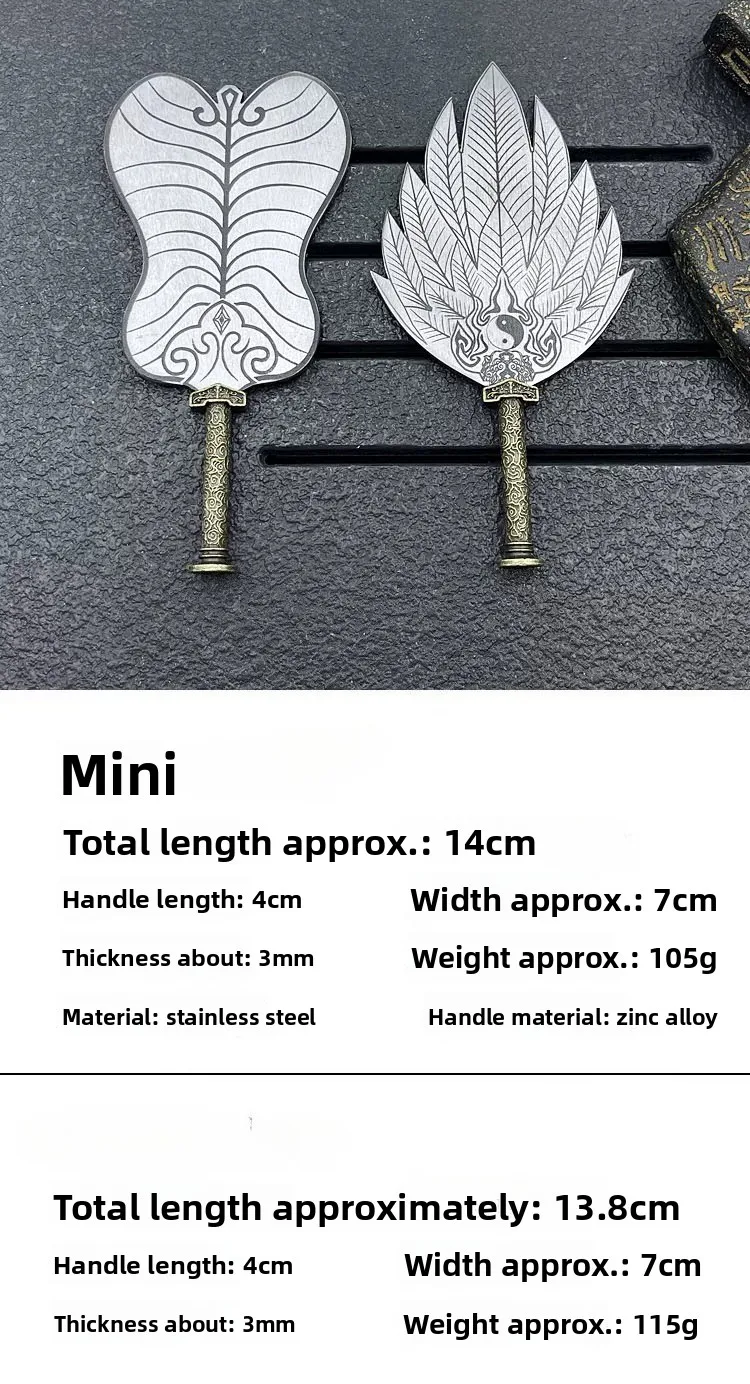 Small Metal Desktop Ornament Chinese Retro Pattern Decor Craft for Tea Table Home Collection