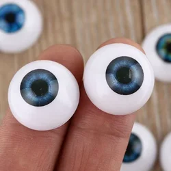 1Pair 20/22/24mm Acrylic Eyeball Realistic Dolls Eyes Plastic Half Round Hollow Back Fake Eyes Eyeballs DIY Making Doll Bear Toy