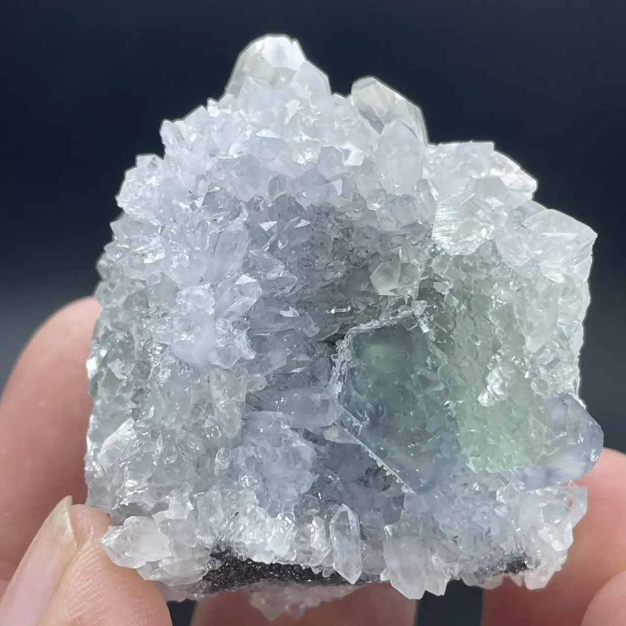 The new 100% natural fluorite, calcite, quartz rainbow healing crystal from Fujian