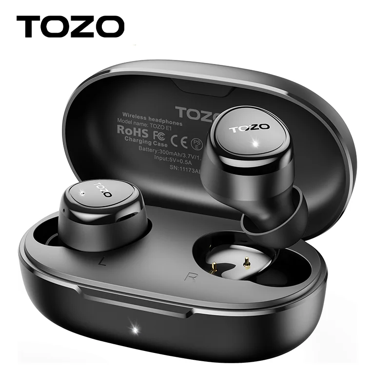 2024 Brand New TOZO E1 Built in Mic Earbuds in ear Ergonomic Headsets Wireless Charging IPX6 Waterproof 32 EQs APP Support