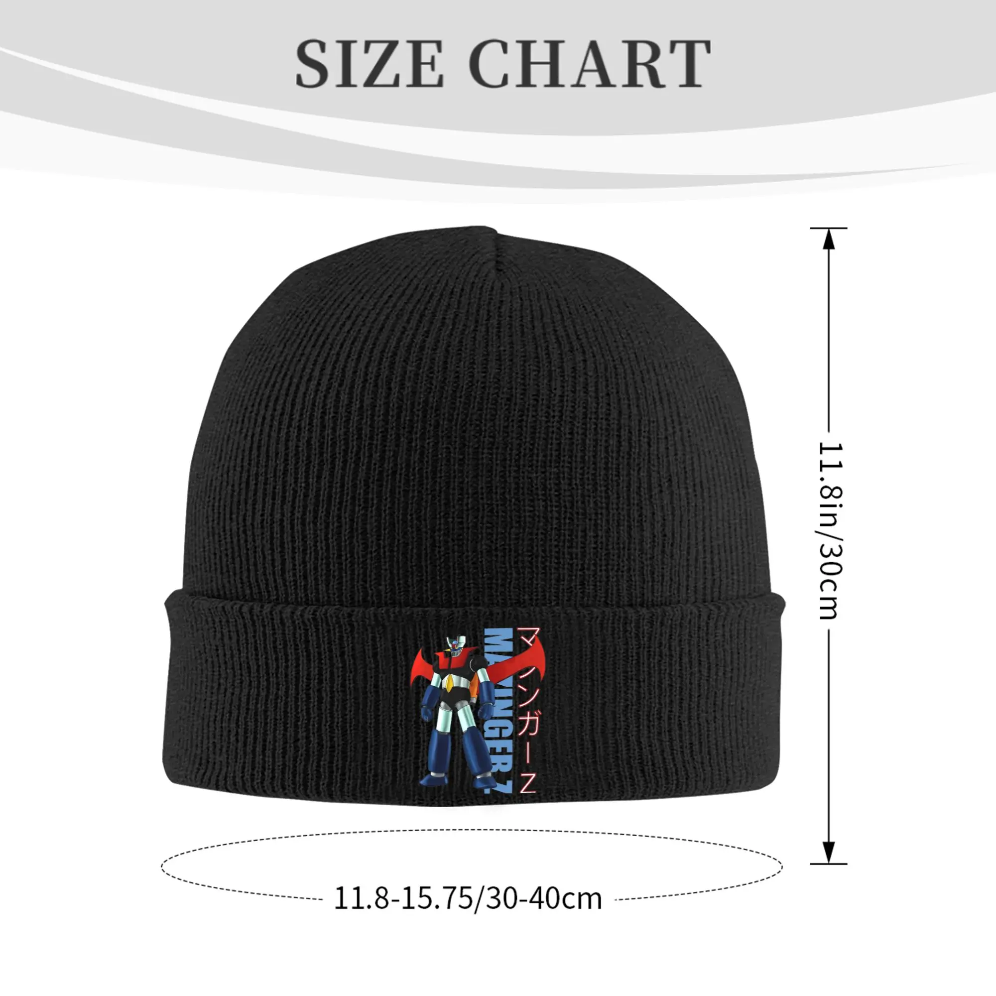 Mazinger Z Knitted Caps Women's Men's Skullies Beanies Autumn Winter Hat Acrylic Anime Robots Crochet Caps