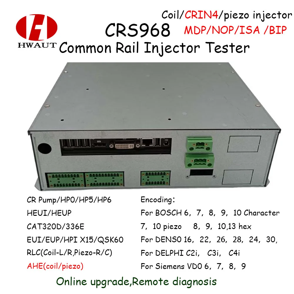 Upgrade CRS928 960 CRS968 Auto Diagnostic Tools Common Rail Test Bench System Control Host Tester Simulator With QR IQA Function