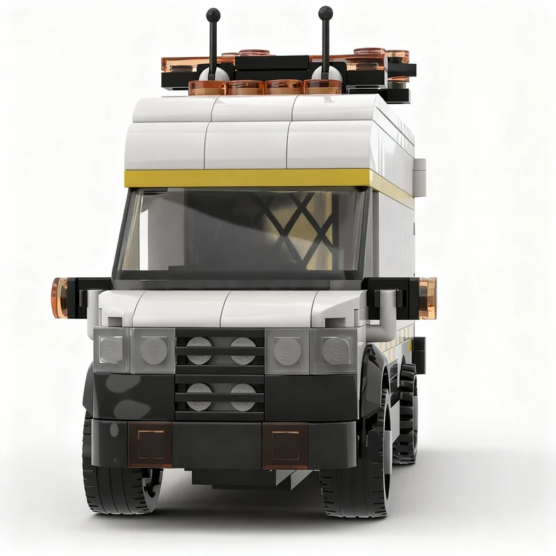 401pcs MOC Forded Transit Dually Roadside Service Model Building Blocks Architecture Idea Kids DIY Education Christmas Gifts Toy
