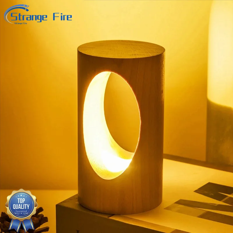 

NEW Wooden LED Night Light High Quality Rechargeable Touch Control Bedside Lamp For Nursery Home Decor Rechargeable Wooden LED