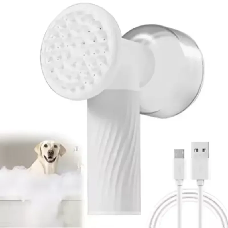 

Hot sales Arrival Automatic Foaming Electric Pet Bath Bubble Machine Handheld Cat Dog Shampoo Dispenser Pet Bath Massage Brush