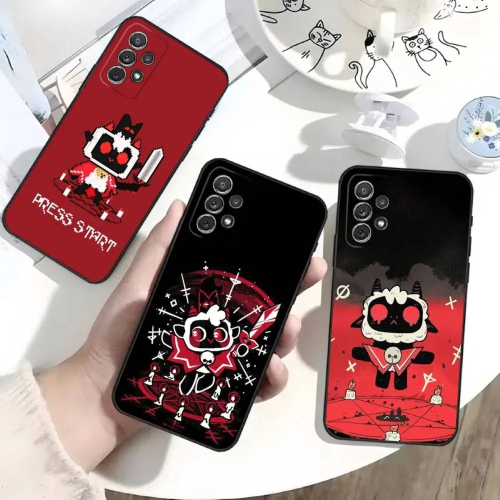 

Game Cult Of The Lamb Phone Case For Samsung S25,S24,S21,S22,S23,S30,Ultra,S20,Plus,Fe,Lite,Note,10 Black Soft Shell
