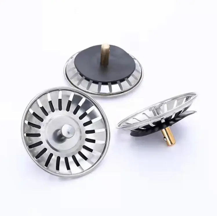 Stainless Steel Sink Filter Waste Plug Hair Catcher Drains Bathroom Floor Drain Kitchen Anti-clog Strainer Accessories