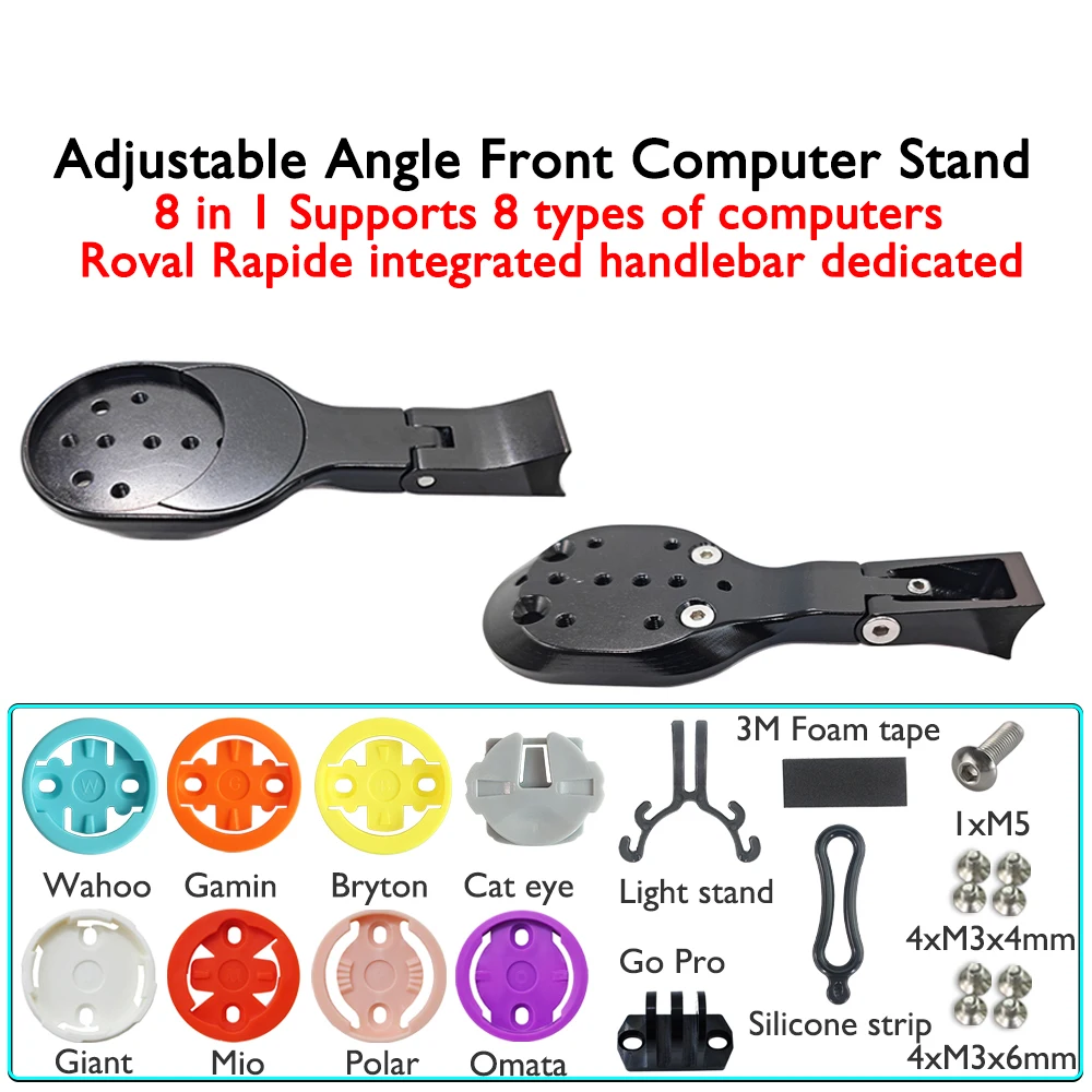 No Logo Adjustable Bicycle Mount For SL8/SL7 Computer Holder Stopwatch Mount GPS Bike Mount For Garmin Gopro Bryton Wahoo
