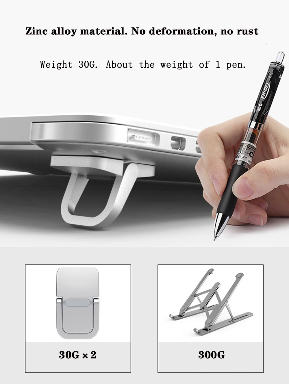 Mini Tragbare Beine Laptop Ständer Für Computer Tastatur Halter Laptop Steht Für Macbook Huawei Xiaomi Notebook Aluminium Unterstützung – Detail 5