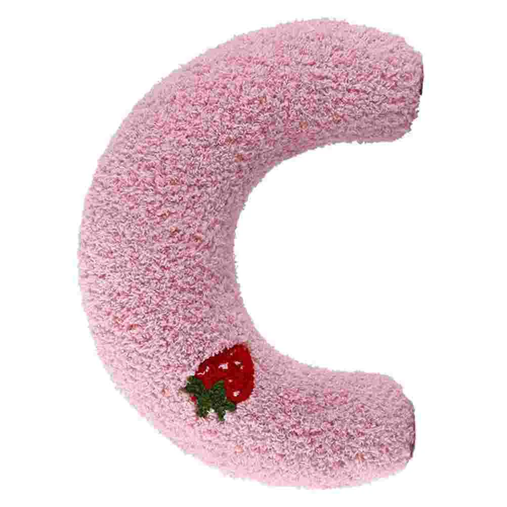 Cat Body U Shape Pillow Pillows Deep Sleeping Kitten Neck Pink Pp Cotton Cushion