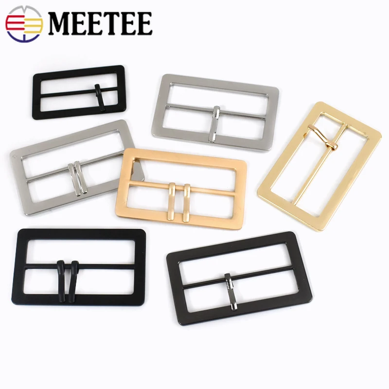 

5Pcs 25-50mm Adjust Belt Metal Buckle Waistband Pin Clasp Women Coat Tri Glide Slider Hook Handbag Decorative Button Hardware