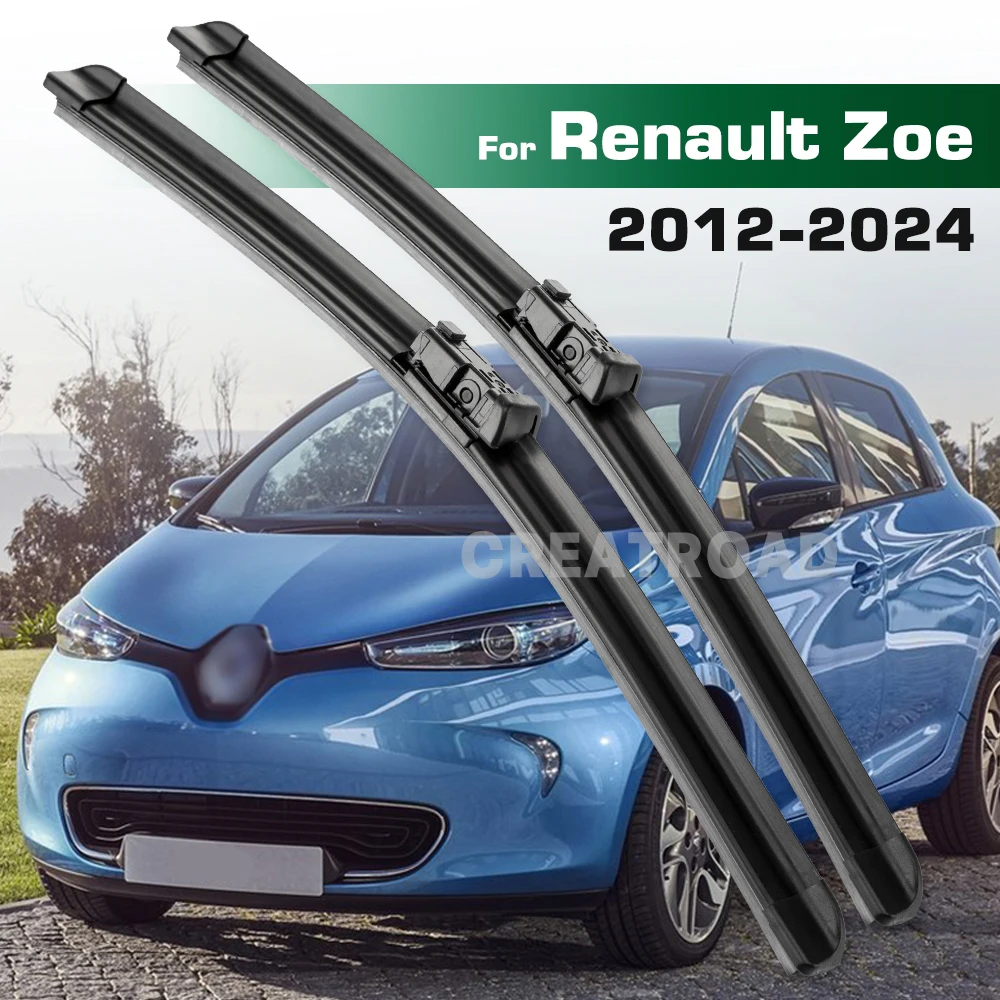 Greatroad 2016 Front Wiper Blades Windshield Windscreen 24"+14" 2015 2014 For Renault Zoe 2012-2024 Window Brush 2013 Wiper 2017