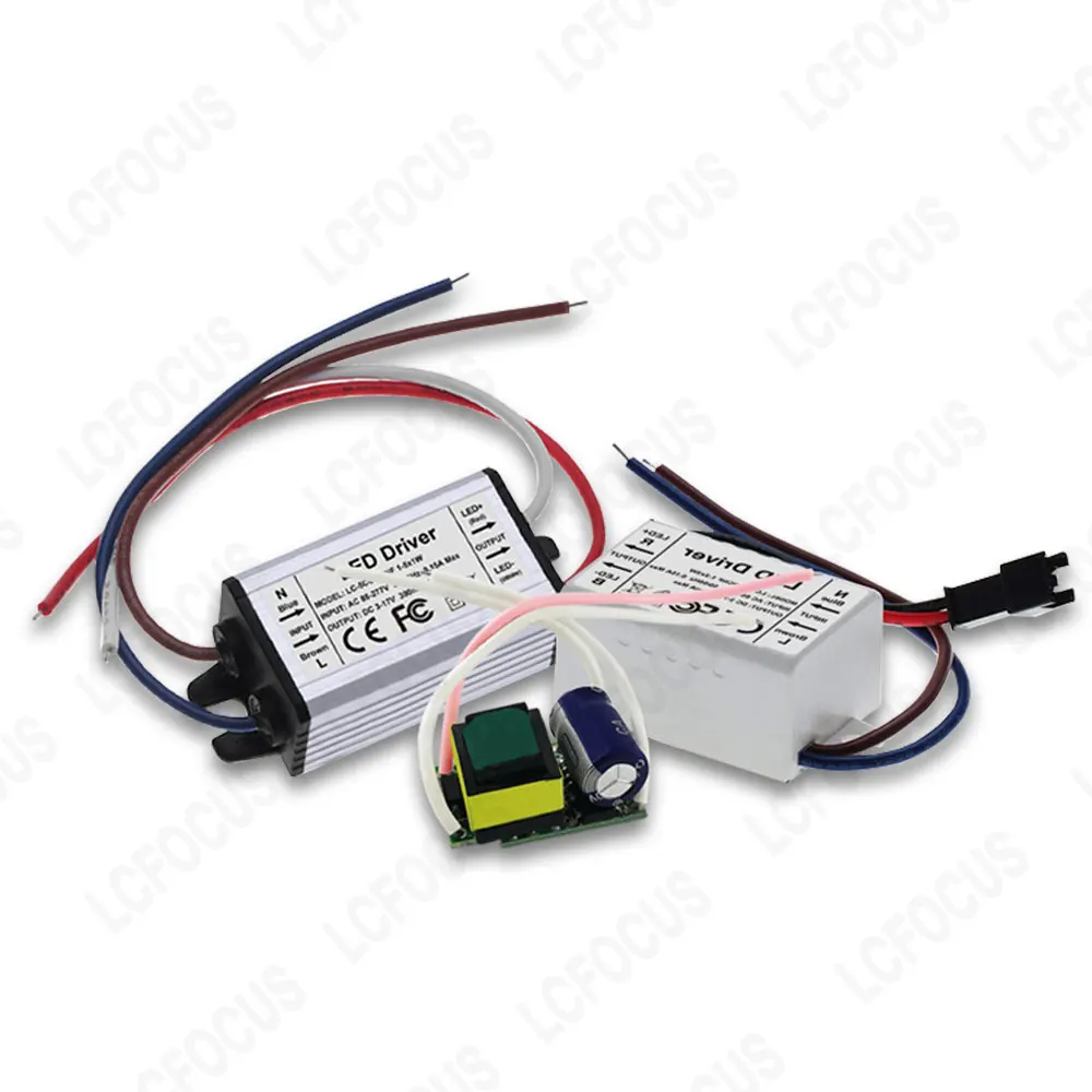 Constant Current LED Driver 120mA 150mA 250mA 300mA 450mA 600mA Plastic Case Power Supply Adapter 1W 3W 5W Lighting Transformers