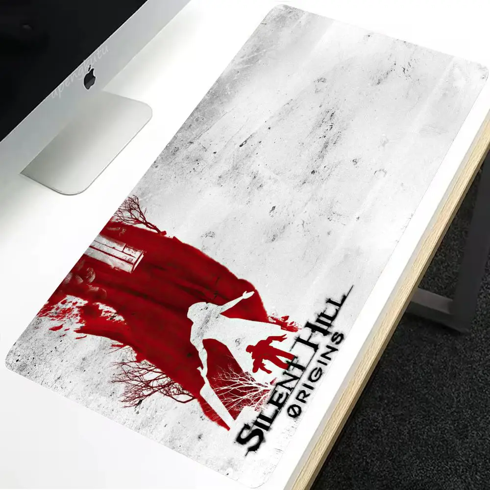 S_silent Hill 2 ماوس الوسادة الكلمة حصيرة ماوس كبير الألعاب حساب ألعاب الكمبيوتر لوحة المفاتيح ماوس حصيرة XXL 1200x600 مللي متر ماوس الوسادة