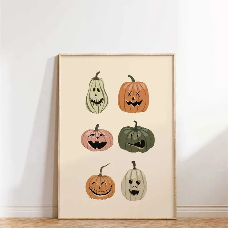 

Осенние листья тыквы, абстрактные цитаты, пейзаж, постер, настенные художественные принты, картины на холсте, декор для гостиной