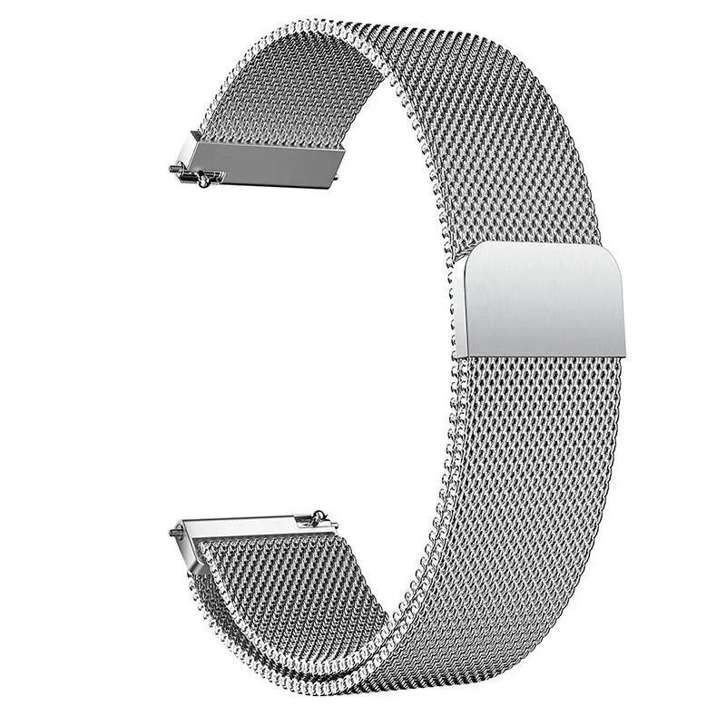 20mm 22mm Milanese Loop Bracelet Watch Strap Belt Metal Watchband Wrist Business Correa Magnetic Watchband Accessory Starlight