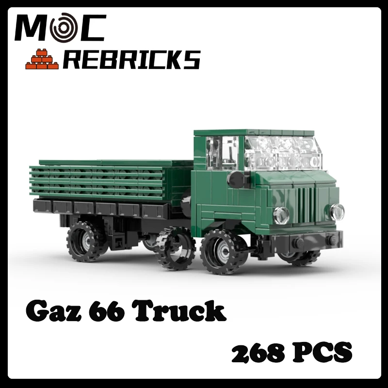 MOC Transportation Series Gaz 66 Truck Model  DIY Assembling Bricks Building Blocks Boys Puzzle Toys Kids Creative Birthday Gift