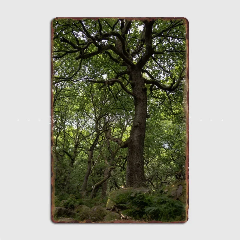 Twisting Forest Tree  Home and Bar Artistic Wall Decor with Scenic Forest and Characters