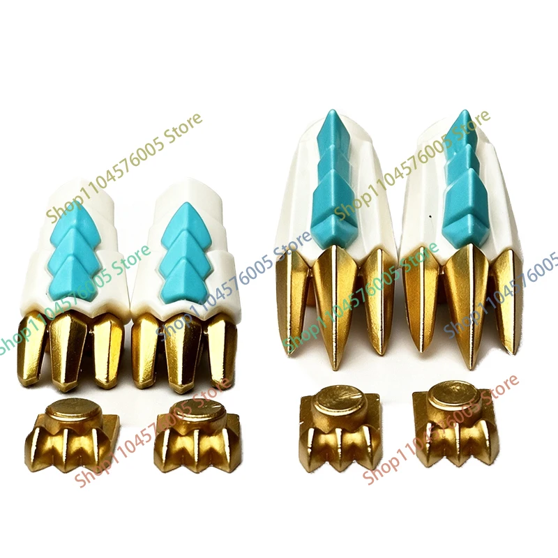 MOC Anime Warrior Accessories Building Blocks Dragon Wing Claw Armor Knife Gold Cloak Blade Sheath Shoulder Armor Gift Brick T29 image 3
