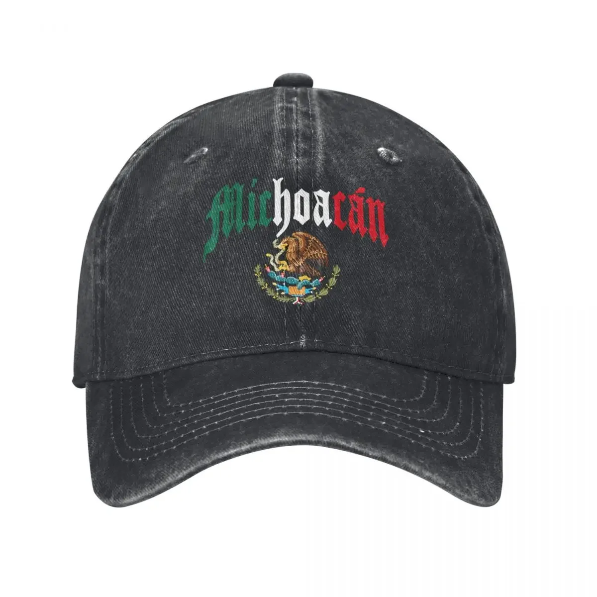 Michoacᄀn Mᄅxico Bandera Mexicana sombrero de mezclilla duradero para todas las estaciones sombrero de verano gorra de béisbol para mujer