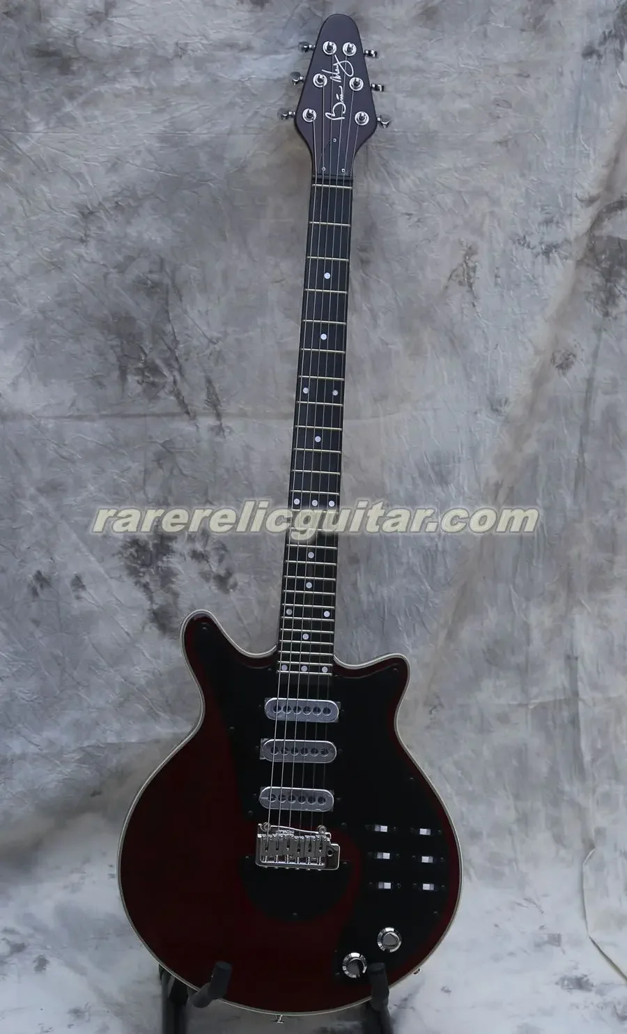 In Stock Wine Red Brian May Signature Electric Guitar 3 Burns Pickups Tremolo Bridge 22 Frets 6 Switch Chrome Hardware