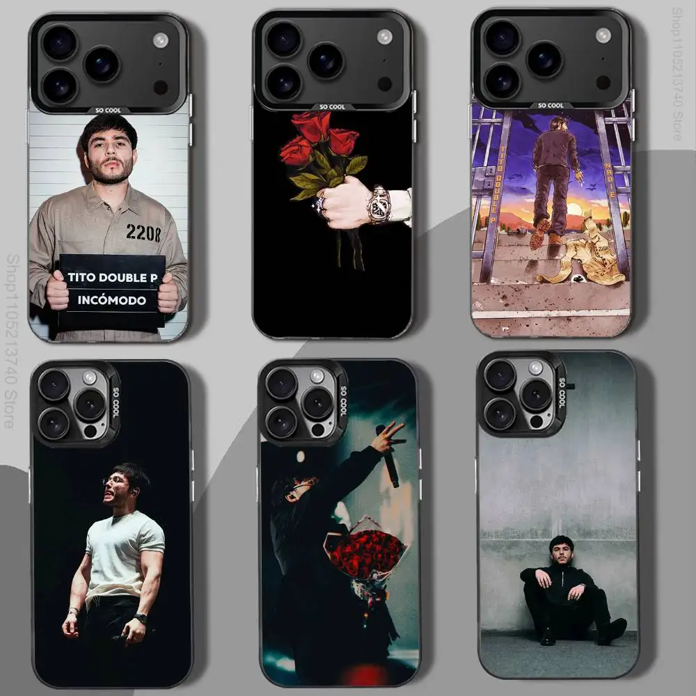 

T-Tito D-Double P COOL Phone Case For iPhone 12,16,11,14,13,17,15,E,Max,Plus,Air,Pro,Mini black Shockproof Cover