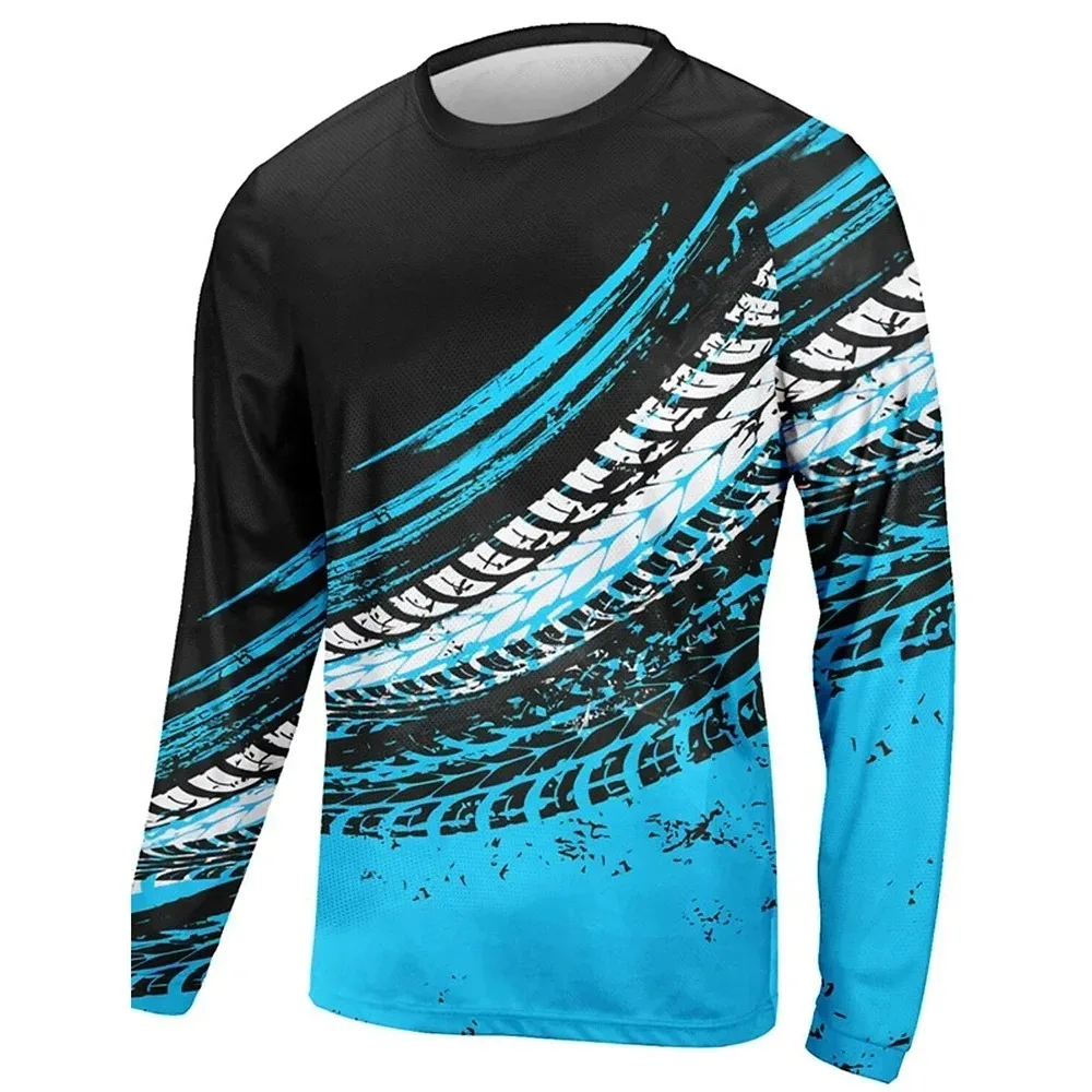 MEN'S GRADIENT STRIPED 3D PATTERN LONG-SLEEVE T-SHIRT CASUAL LOOSE STREET STYLE TOP CREW NECK LONG-SLEEVE CYCLING GEAR