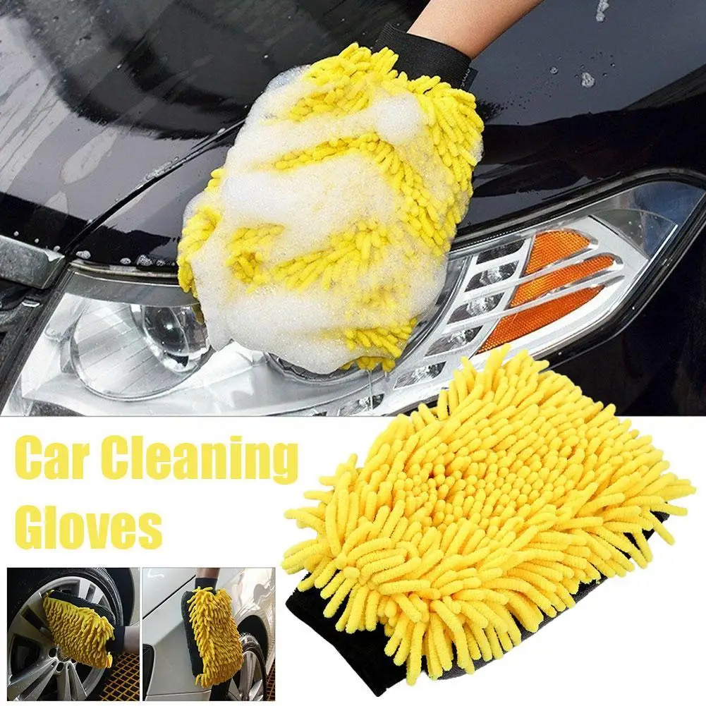 

Car Wash Glove Coral Mitt Soft Anti-scratch For Car Wash Multifunction Thick Cleaning Glove Car Wax Detailing Car Brush Gloves