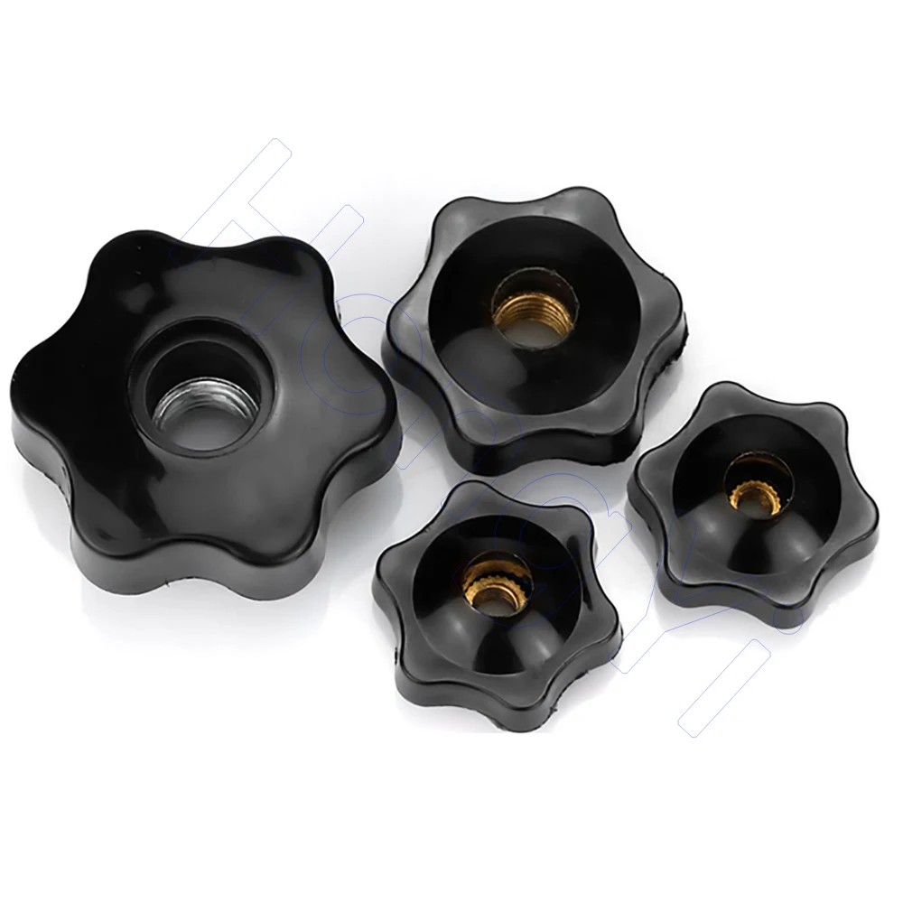5/10 Pack Plum Hand Tighten Thumb Nuts – M5 M6 M8 M10 Star Knobs, Mechanical Clamping Nuts (Choose Size & Quantity)
