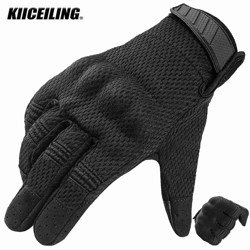 

KIICEILING Tactical Touch Screen Full Finger Dexterity Gloves Shooting Men's Anti-Slip Hiking Cycling Riding Training Climbing