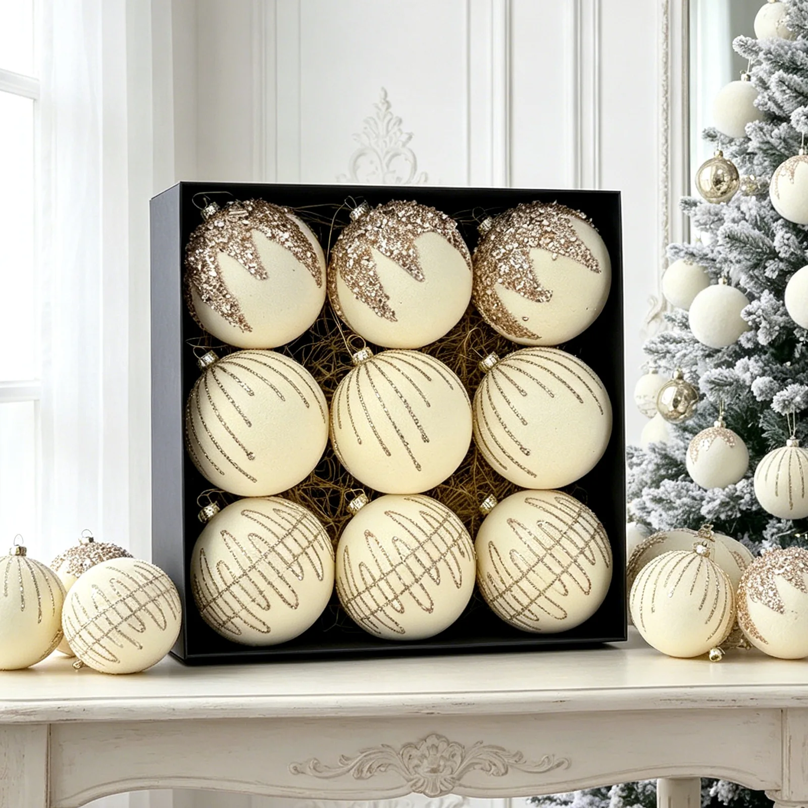 9PCS XMAS Tree Ornament Gift S - Ornament Ball Set ulasan dan harga