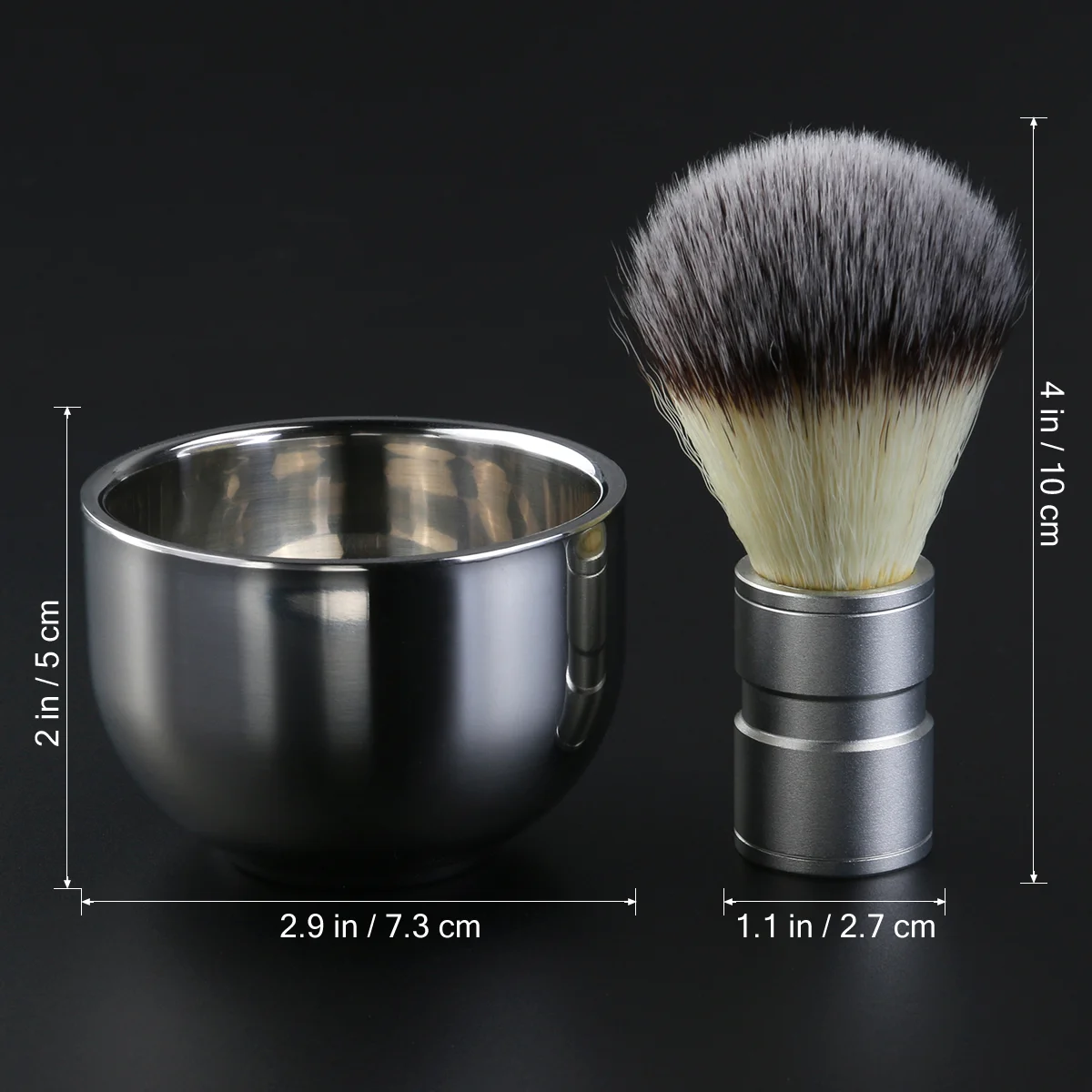 Shaving Items Shave Bowl Mug Heat Insulation Stainless Steel Bubble of Cream Badger Hair Brush Double Layer