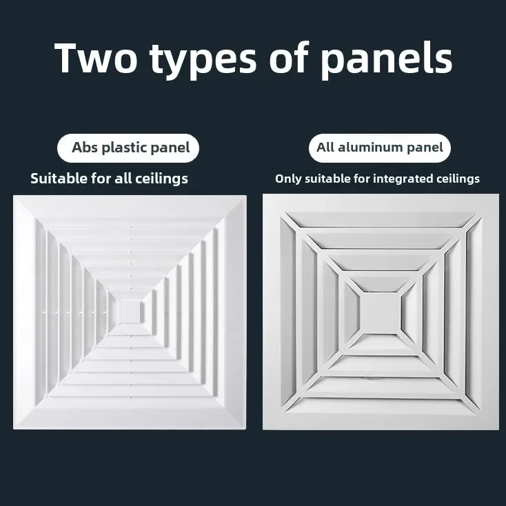 Ventilateur flacon intégré au plafond, ventilation silencieuse