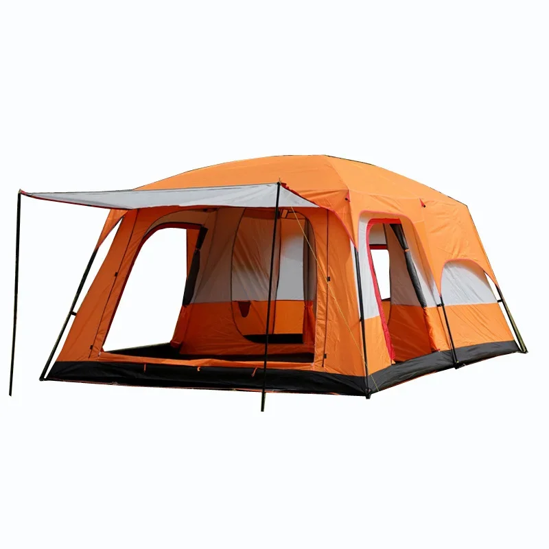 

Outdoor Camping Tent with 2 Rooms 1 Living Room Waterproof Extra Large Space 8-12 Persons Family Tent