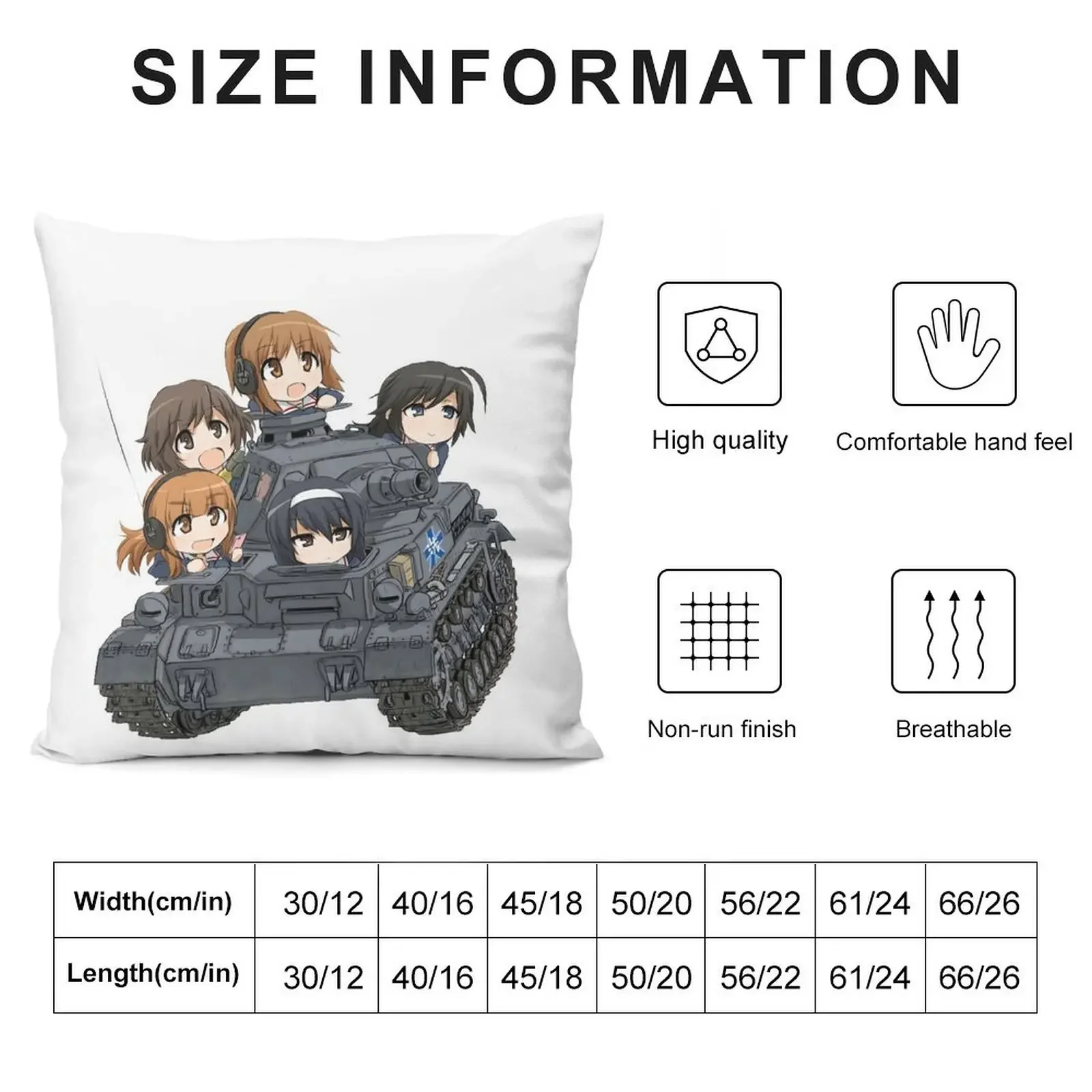 Girls Und Panzer Throw Pillow Christmas Throw Pillows Covers Decorative Cushions For Luxury Sofa pillow cover luxury pillow