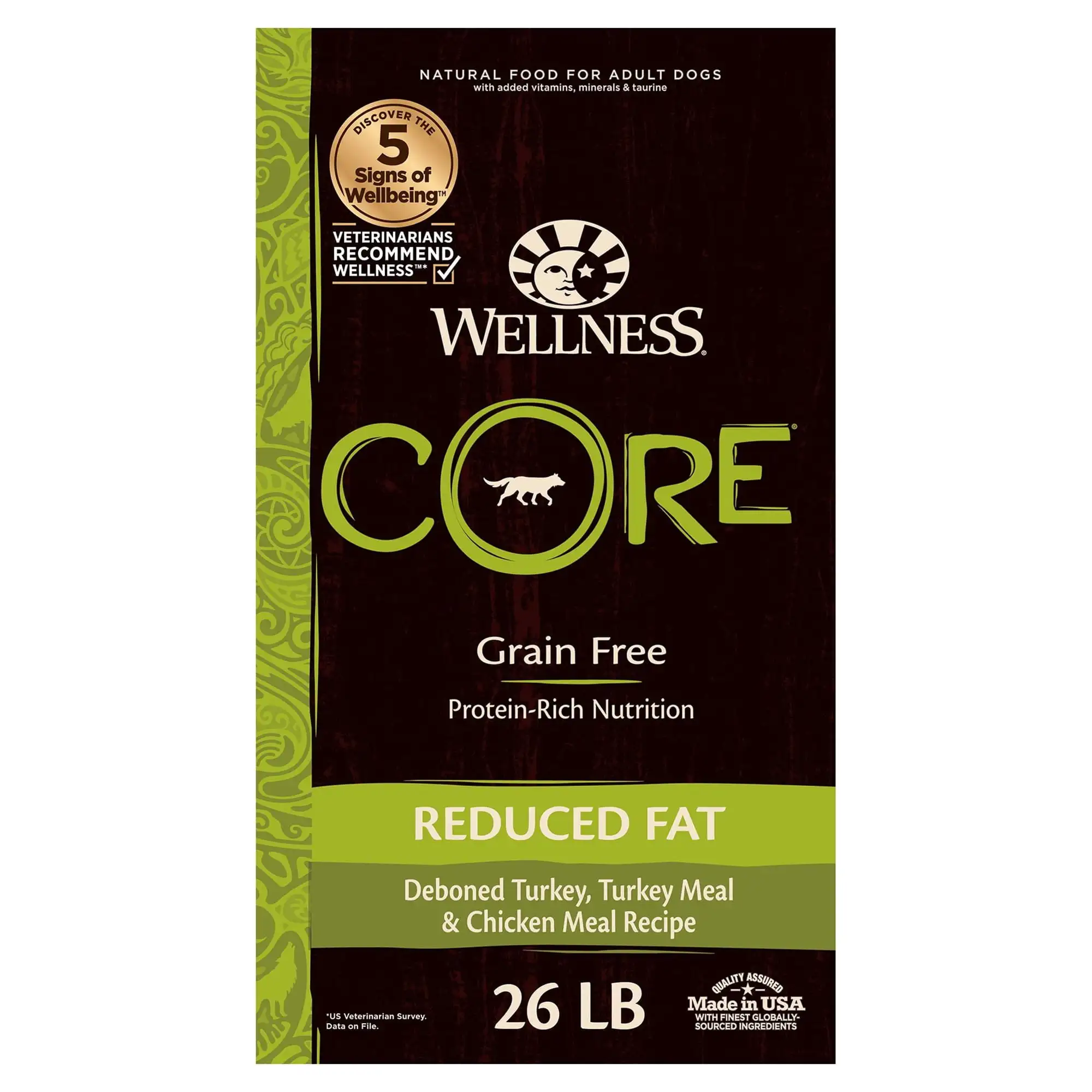 

Wellness CORE Сухой корм для собак без натурального зерна, рецепт уменьшенного жира, пакет 26 фунтов