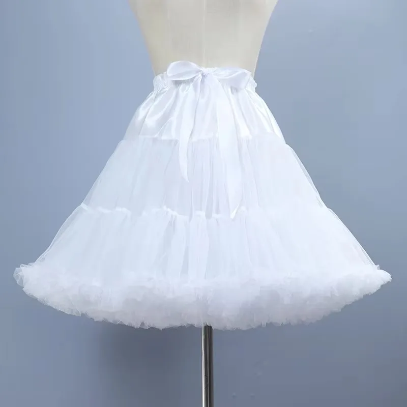 Wholesale White Black Tutu lolita Petticoat Underskirt Rockabilly Faldas Mariage Short Petticoats Vestidos De Novia 2025