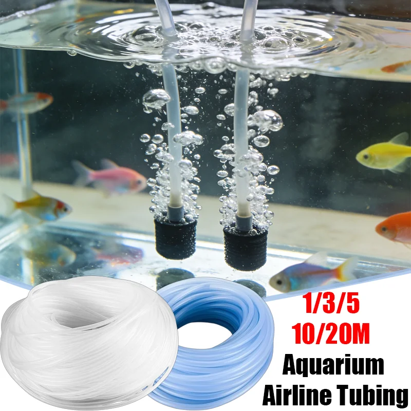 

Transparent Soft Silicone Aquarium Oxygen Hose Air Pump Tube for Fish Tank Pond Aeration Flexible Air Line 1/3/5/10/20M Length