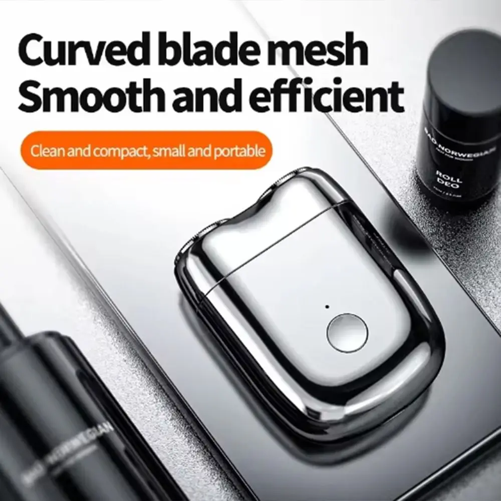 

Magnetic Pocket Double Head Razor Rechargeable Ultra Clean Mini Electric Shaver Quiet Operation Waterproof Facial Beard Trimmer