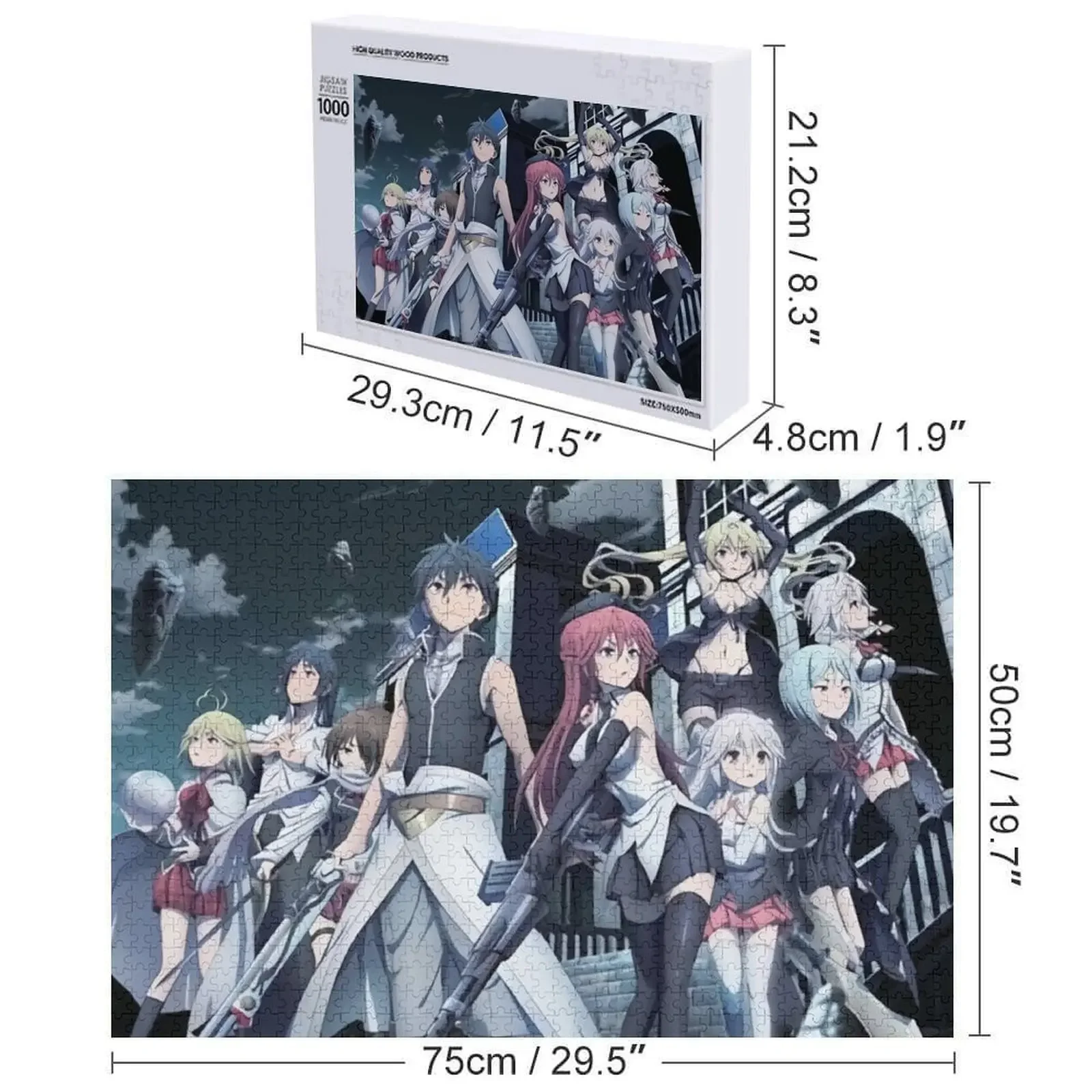 トリニティセブン: アニメの世界のジグソーパズル、写真入りパーソナライズされた写真入り動物パズル