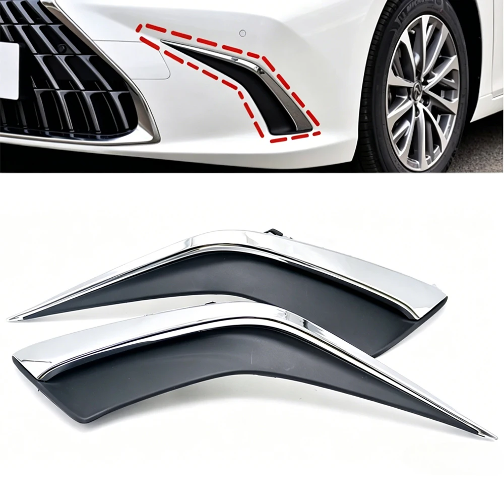 

Left Right Front Bumper Fog Light Lamp Molding Trim Decorate Cover For Lexus ES Series ES250 ES300H ES350 VII XZ10 2018-2024